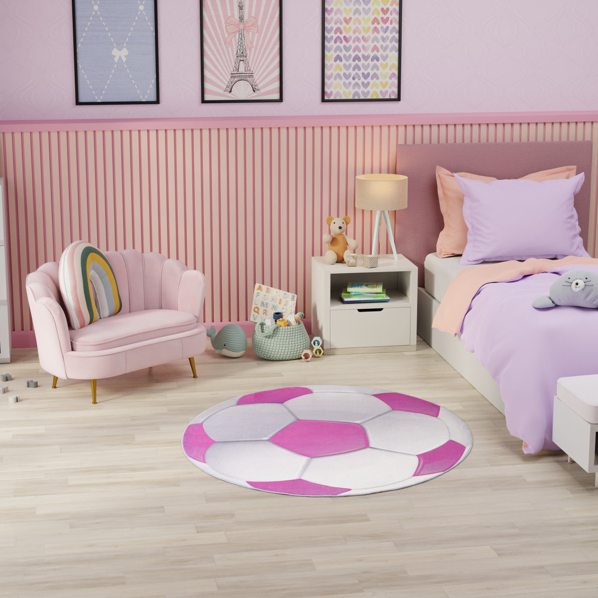 Nourison Imagination Pink Machine Washable Rug - Room Scene