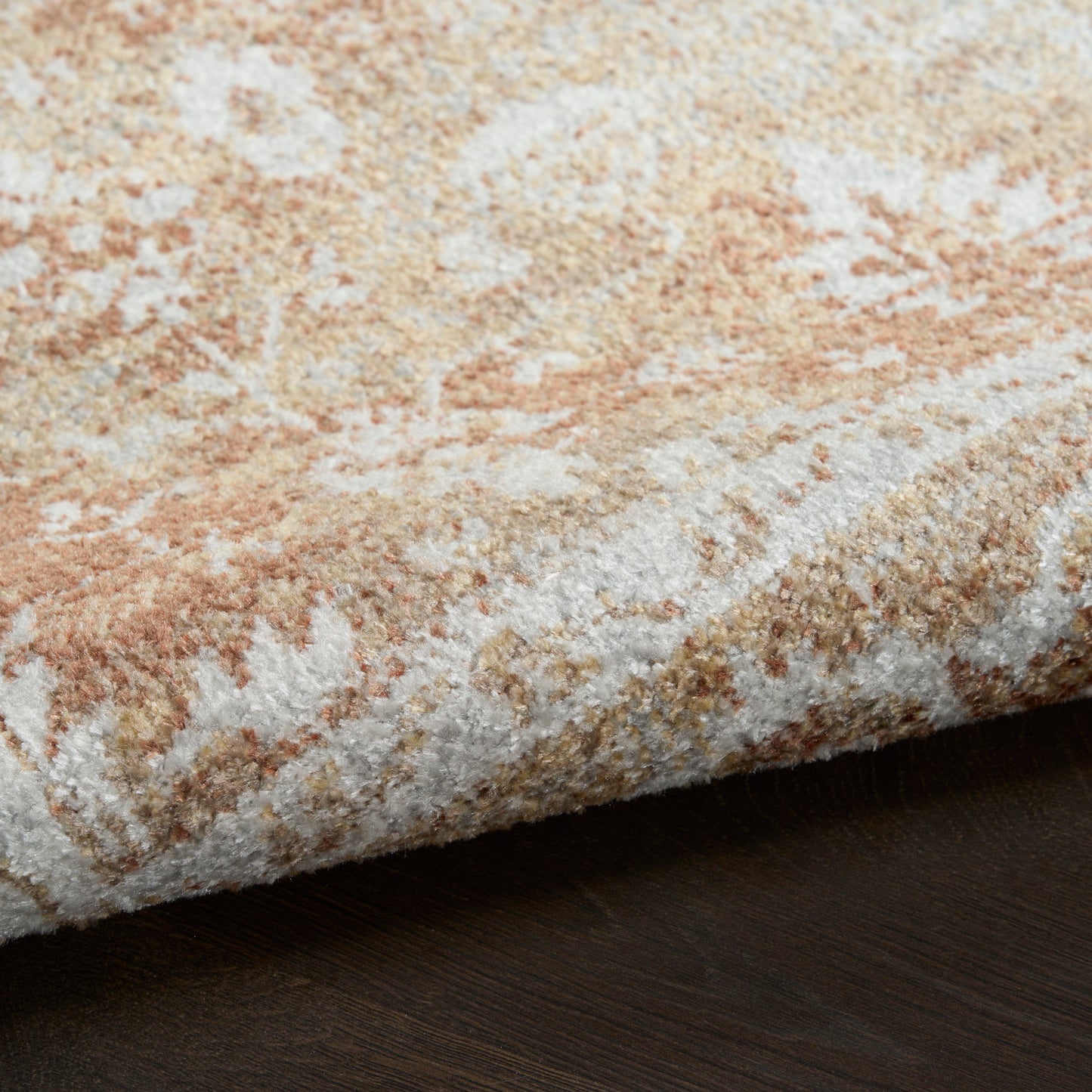 Nourison Astra Rust & Multicolor Pet Friendly Machine Washable Rug - Texture
