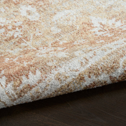 Nourison Astra Rust & Multicolor Pet Friendly Machine Washable Rug - Texture