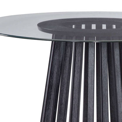 Mateo Dining Table - Glass Top - Detail