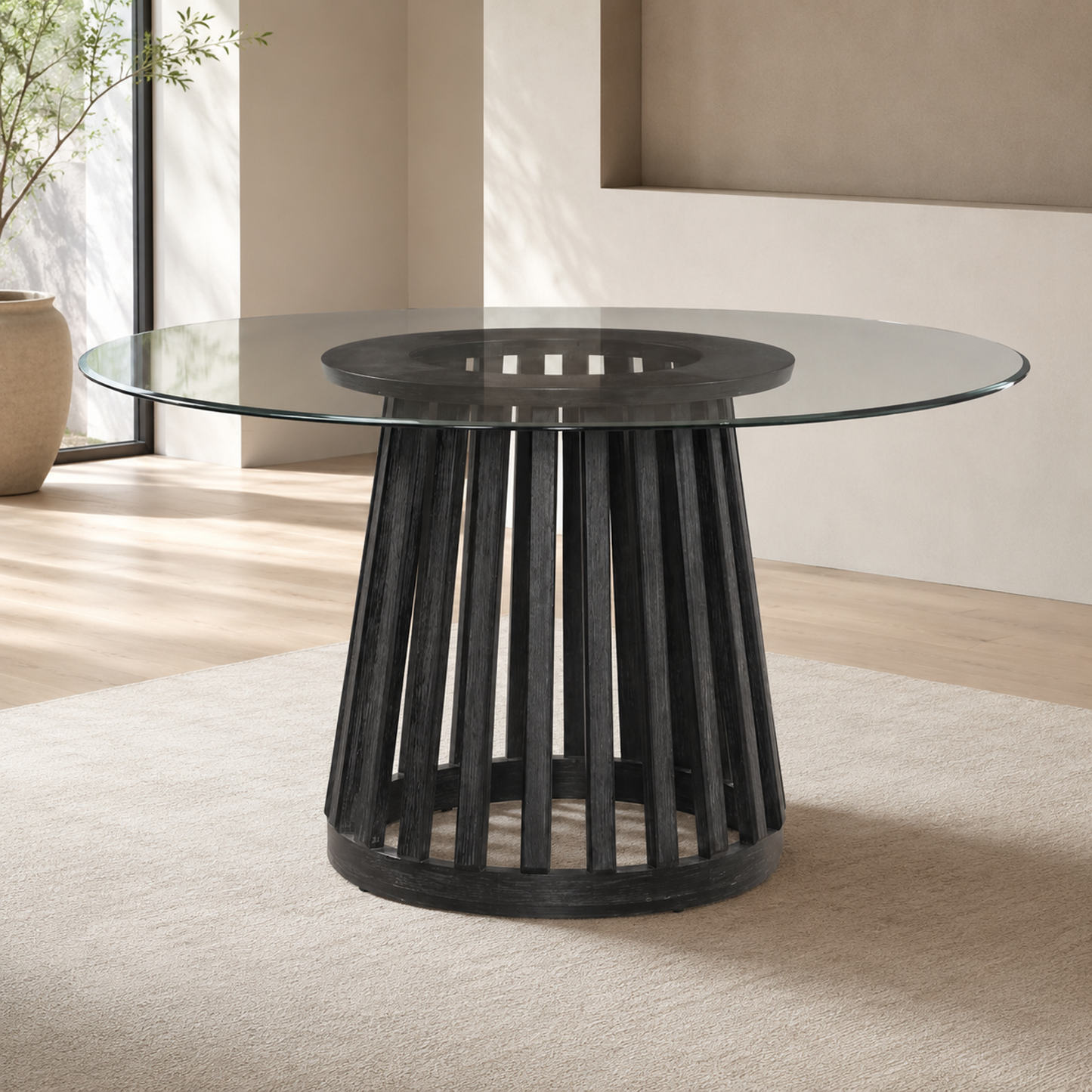 Mateo Dining Table - Glass Top - Main