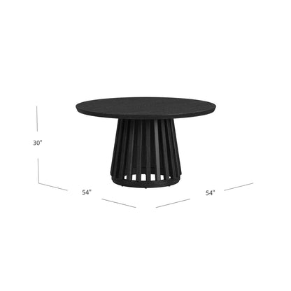 Mateo Dining Table - Wood Top - Dimensional