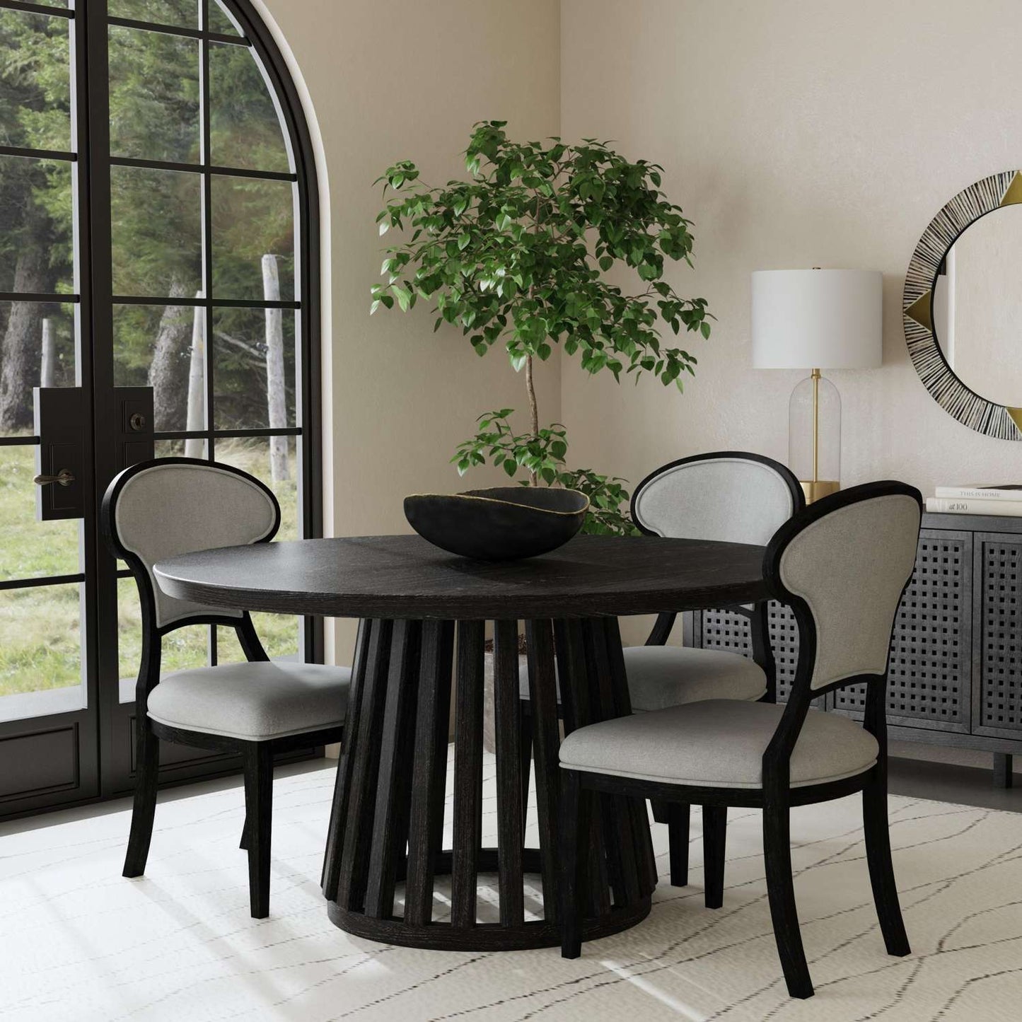 Mateo Dining Table - Wood Top - Room Scene