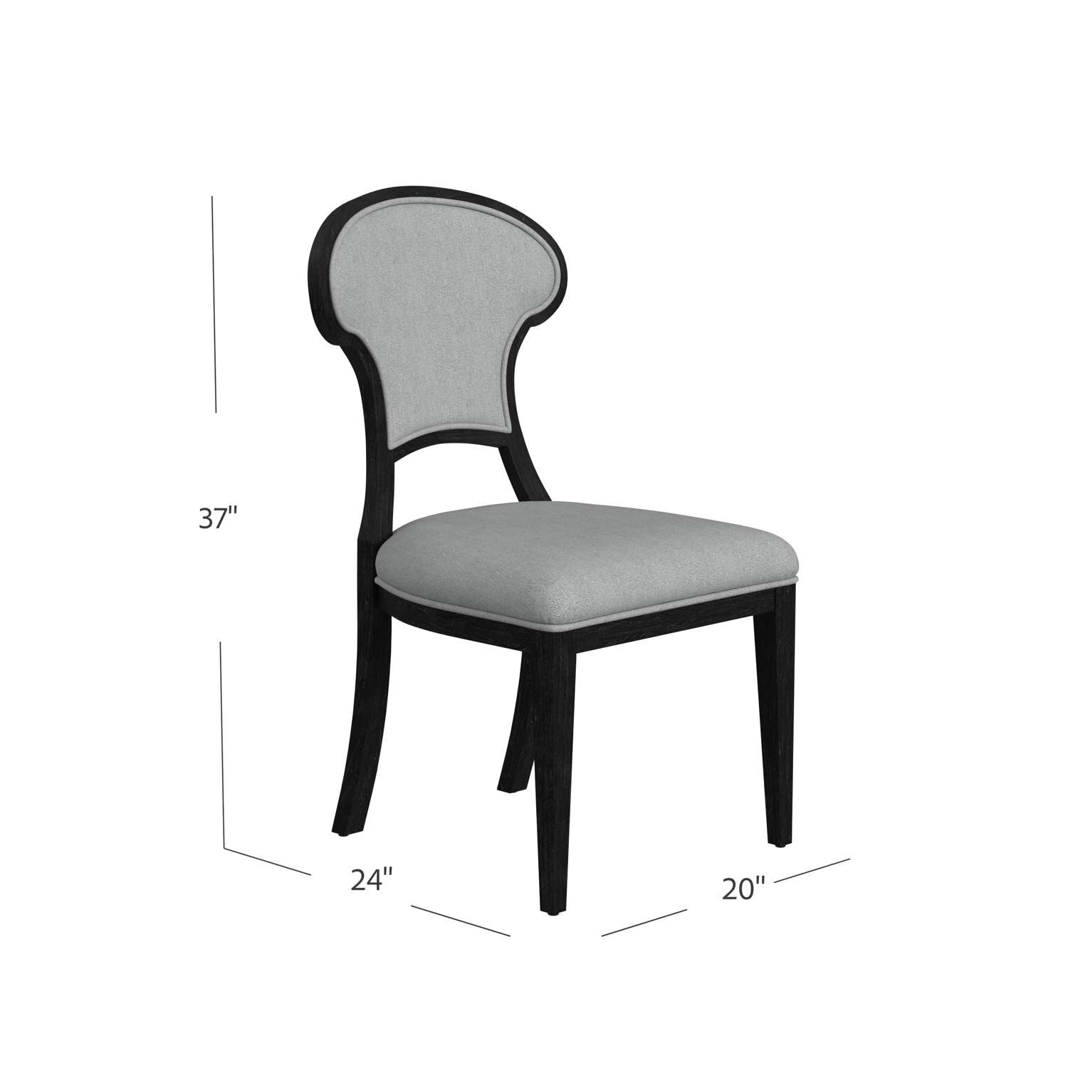 Mateo Dining Chair (Set of 2) - Dimensional