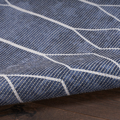 Nourison New Concept Navy Machine Washable Rug - Texture