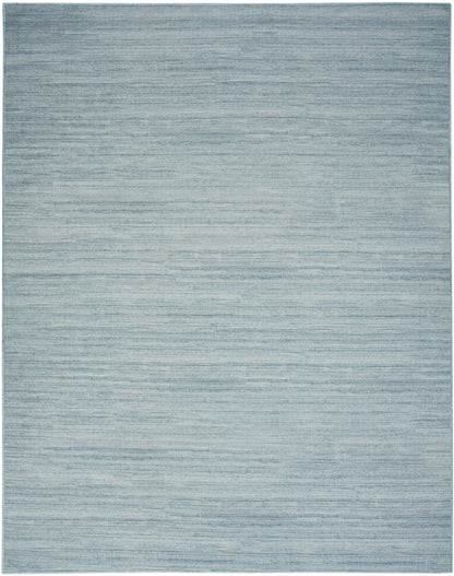 Nourison Essentials Loom Woven Aqua Machine Washable Rug - 9'2" x 12'