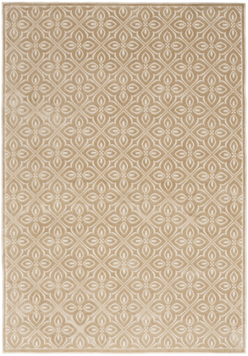Nourison Charm Beige & Ivory Pet Friendly Machine Washable Rug - 5' x 7'