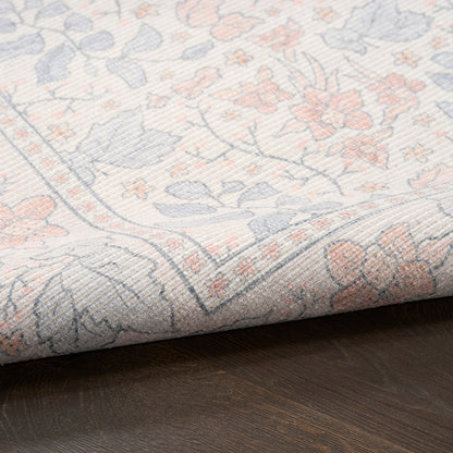Nourison Botanical Ivory & Multicolor Machine Washable Rug - Texture