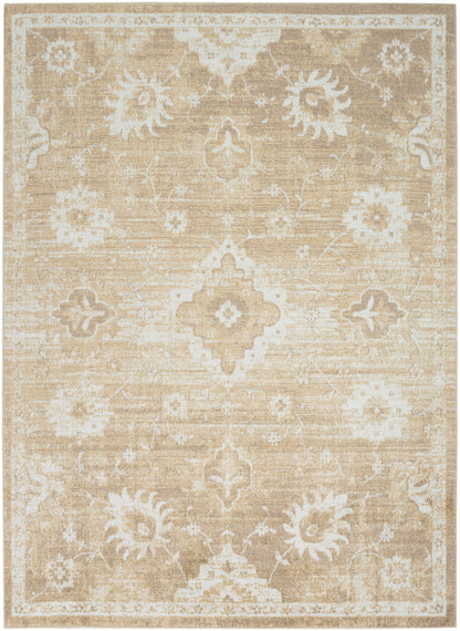 Nourison Astra Ivory & Gold Pet Friendly Machine Washable Rug - Main