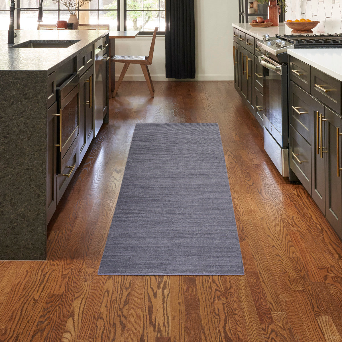 Nourison Essentials Loom Woven Navy Machine Washable Rug - Room Scene