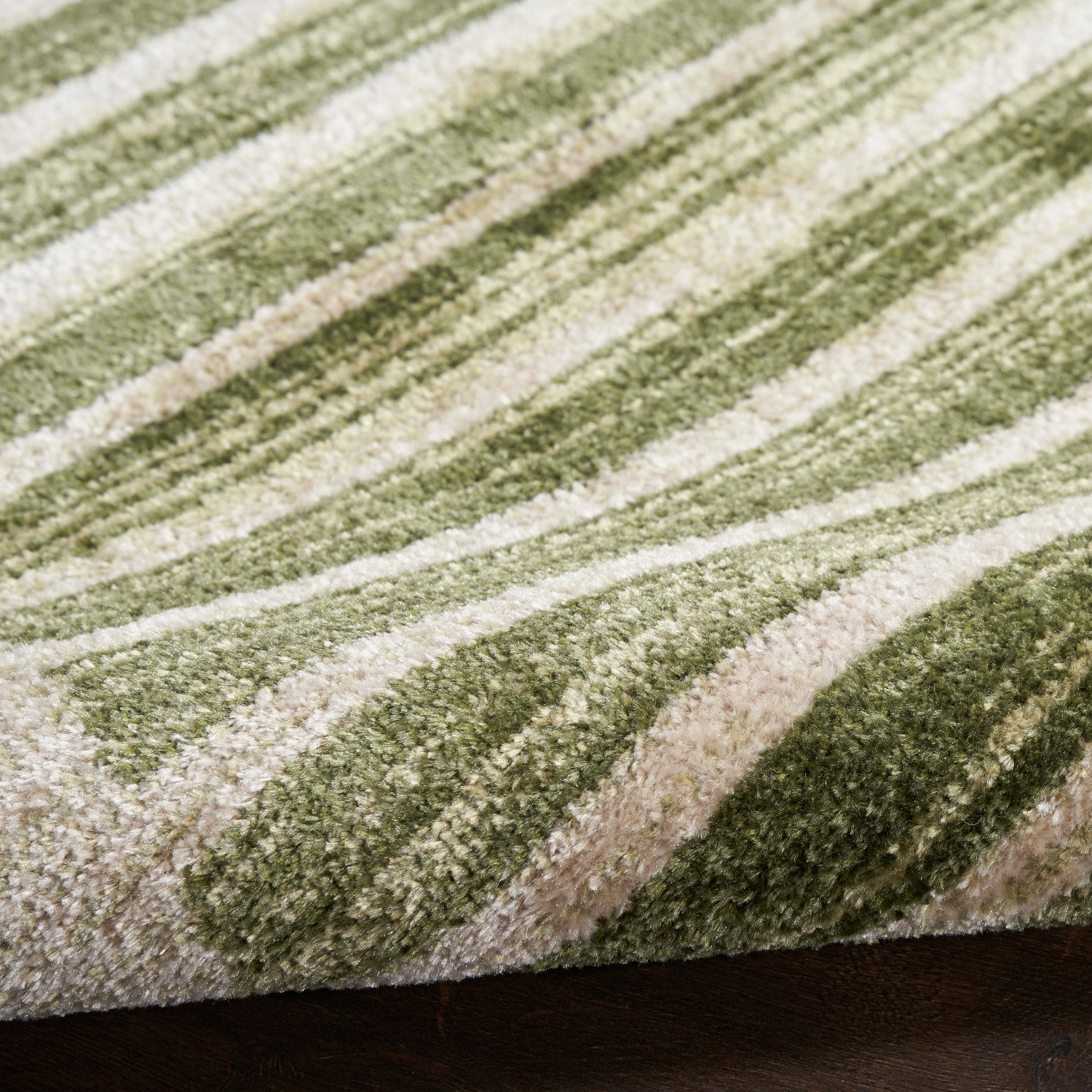 Nourison Astra Ivory & Olive Pet Friendly Machine Washable Rug - Texture