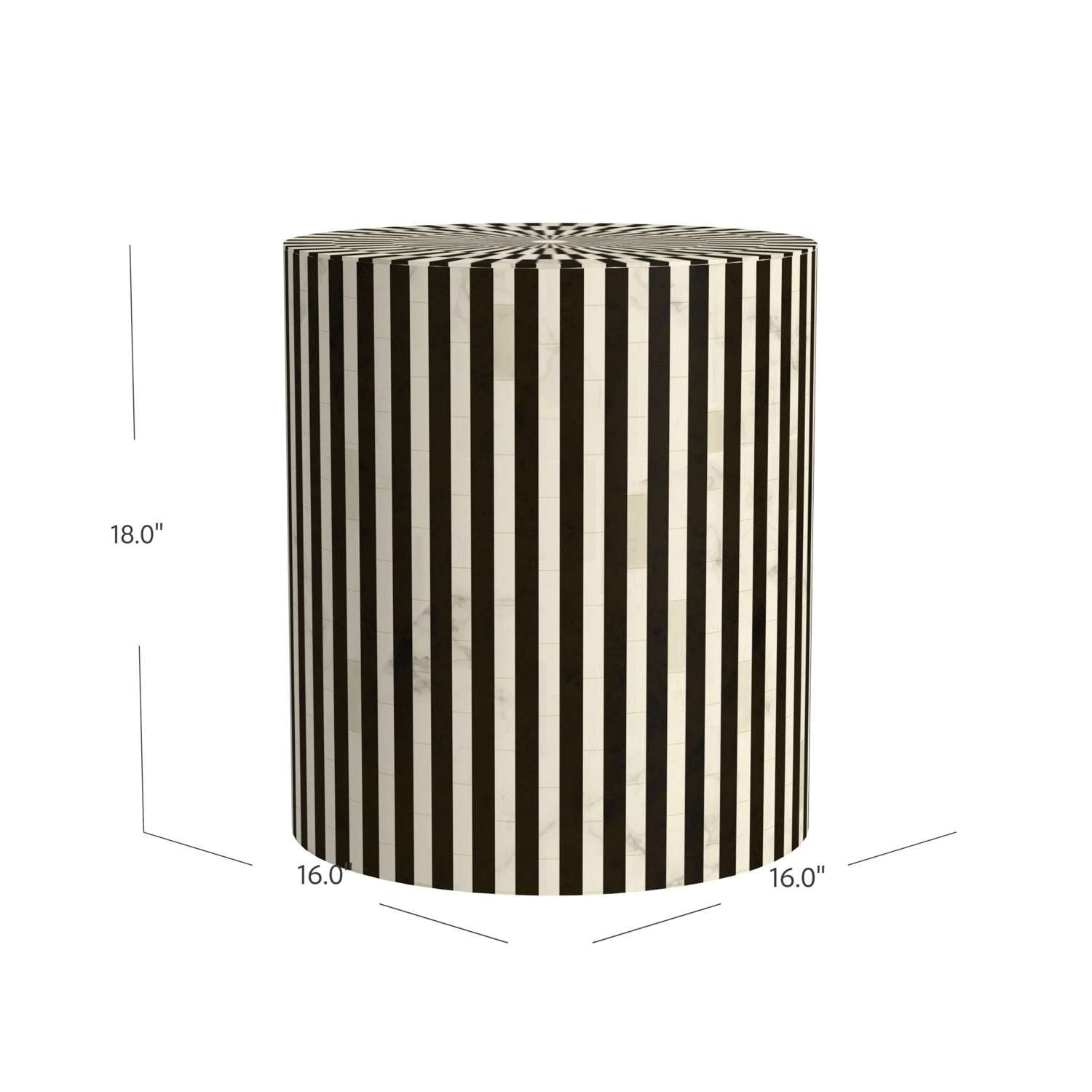 Teague Accent Table - Dimensional