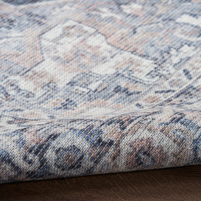 Nourison New Concept Ivory & Navy Machine Washable Rug - Texture