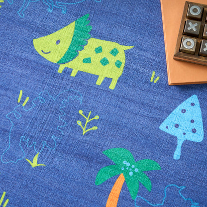 Nourison Imagination Navy & Multicolor Machine Washable Rug - Room Scene