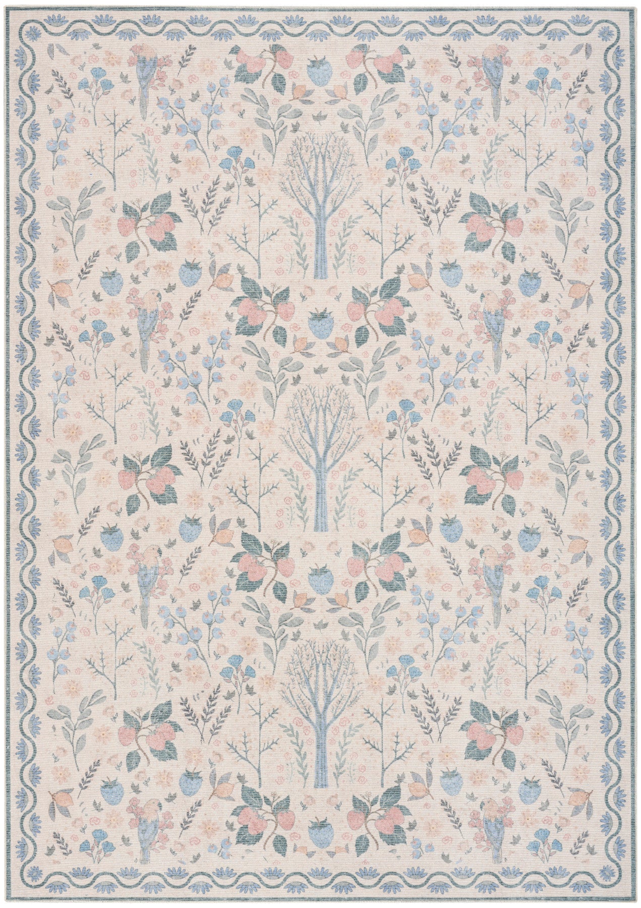 Nourison Botanical Ivory & Multicolor Machine Washable Rug - Main