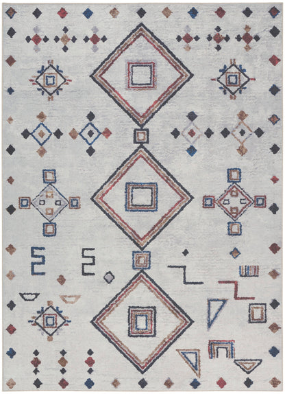 Nourison New Concept Ivory & Multicolor Machine Washable Rug - 9'2" x 12'