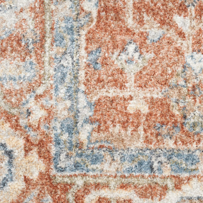Nourison Astra Denim & Multicolor Pet Friendly Machine Washable Rug - Swatch