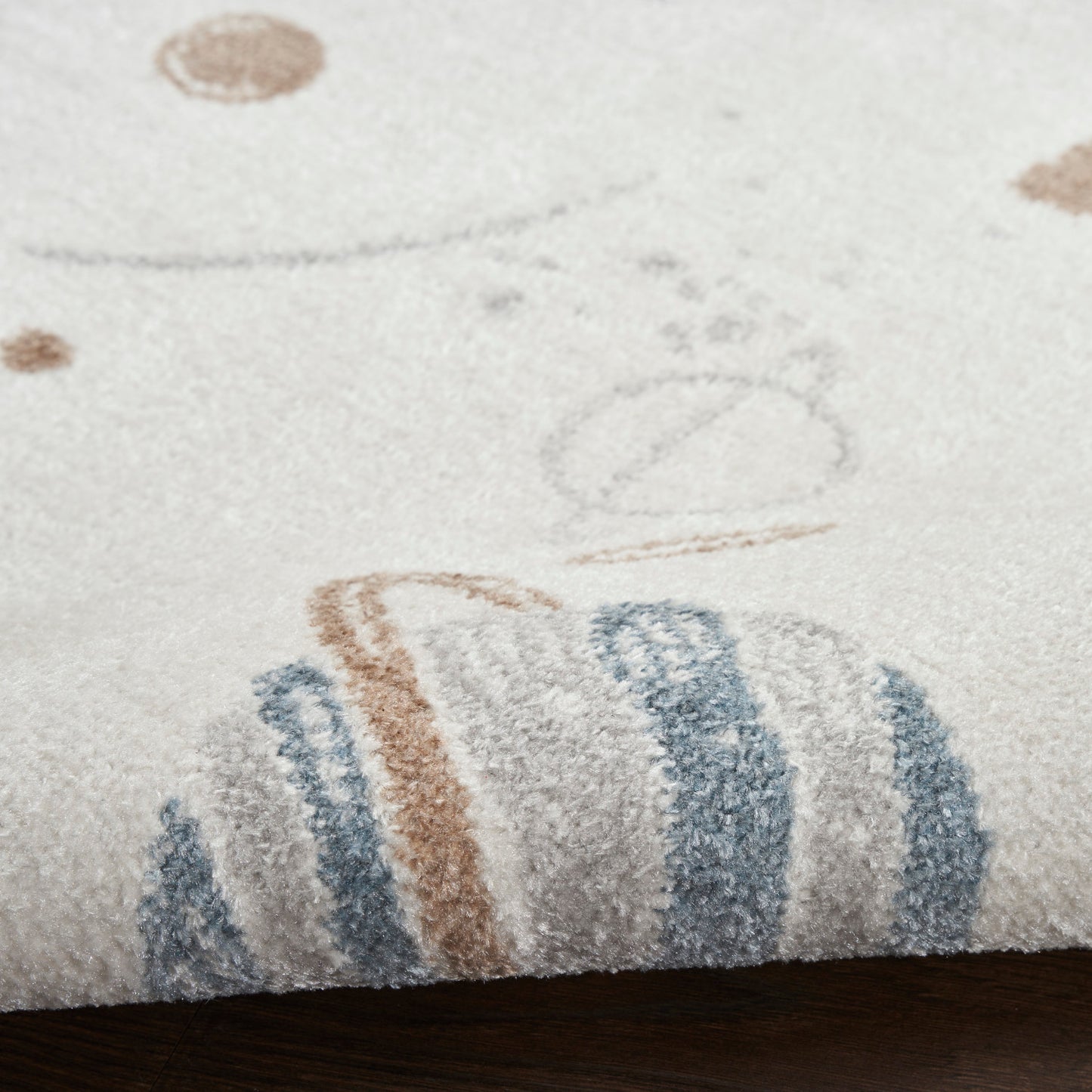 Nourison Astra Ivory & Multicolor Pet Friendly Machine Washable Rug - Texture