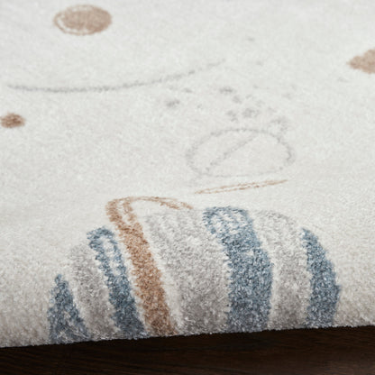Nourison Astra Ivory & Multicolor Pet Friendly Machine Washable Rug - Texture