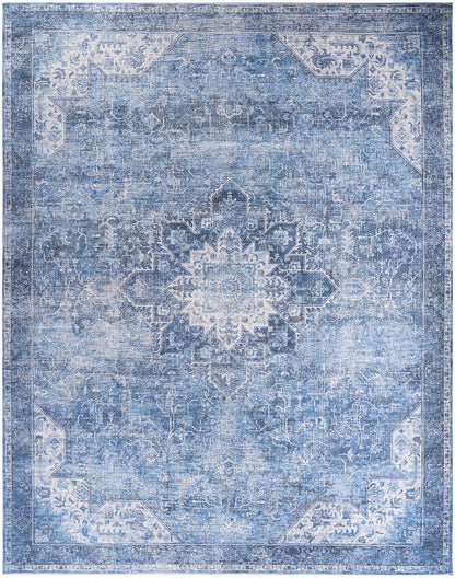 Nourison Blue Machine Washable Rug - Main