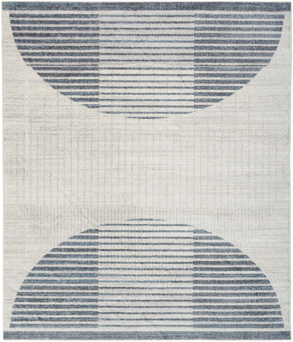 Nourison Astra Ivory & Blue Pet Friendly Machine Washable Rug - Main
