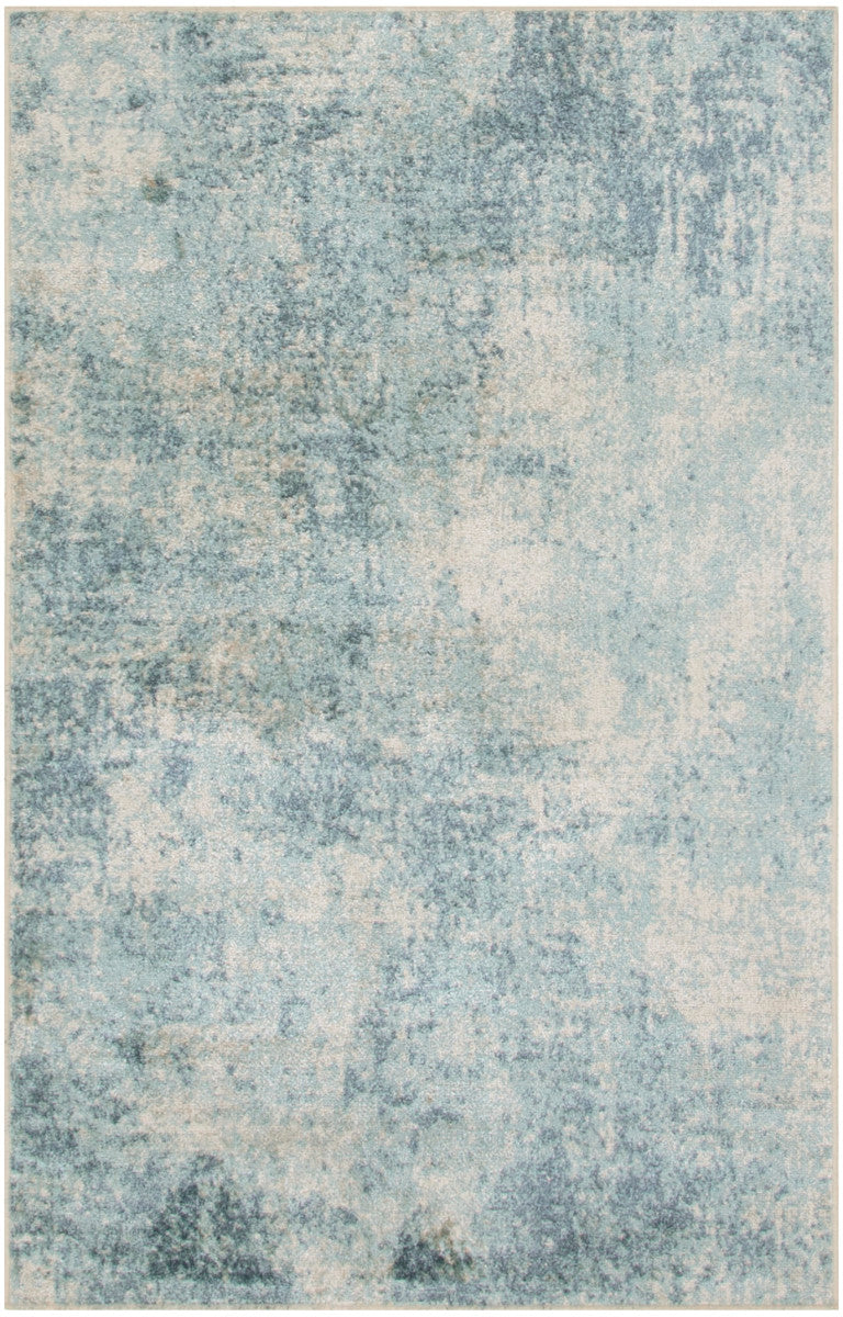 Nourison Astra Blue & Ivory Pet Friendly Machine Washable Rug - 2'2" x 4'