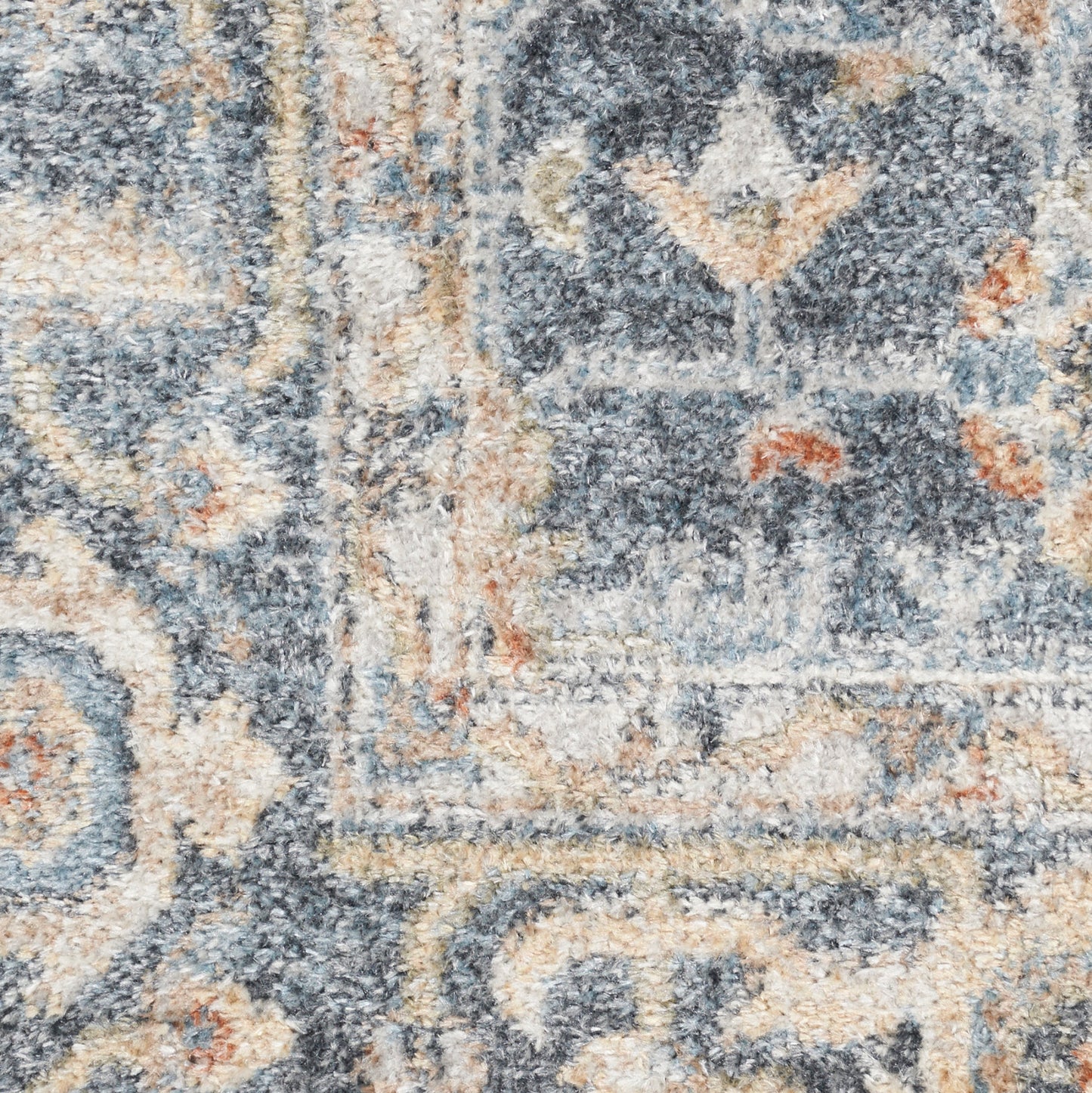 Nourison Astra Grey & Gold Pet Friendly Machine Washable Rug - Swatch