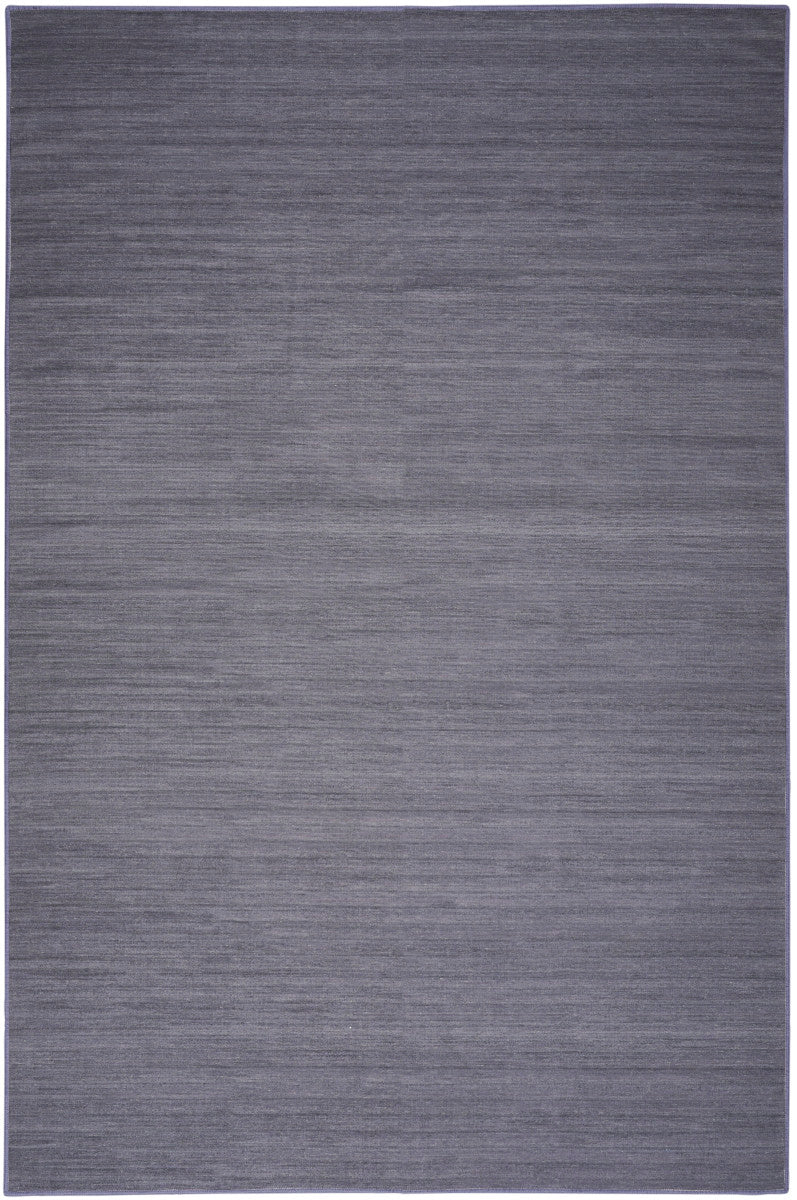 Nourison Essentials Loom Woven Navy Machine Washable Rug - 5'3" x 7'3"