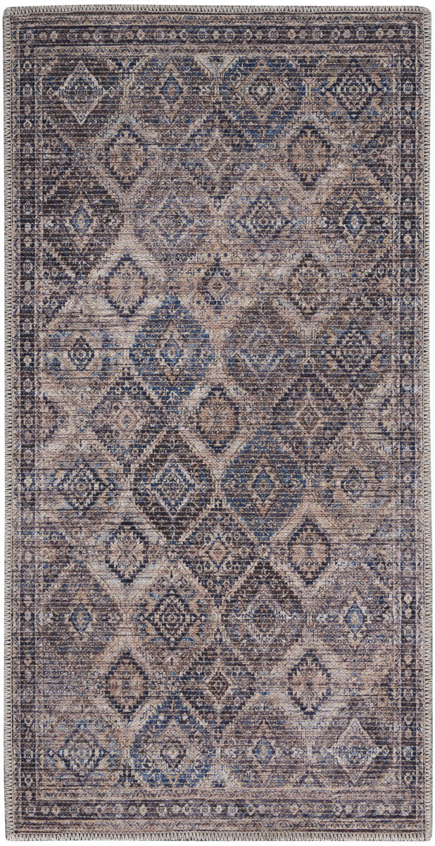 Nourison New Concept Ivory & Latte Machine Washable Rug - 2' x 3'9"