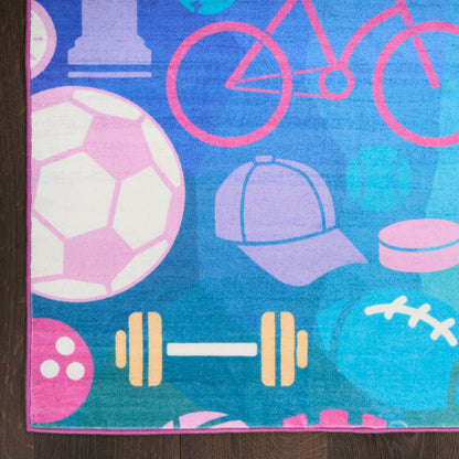 Nourison Imagination Purple Machine Washable Rug - Corner