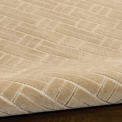 Nourison Charm Beige & Ivory Pet Friendly Machine Washable Rug - Texture