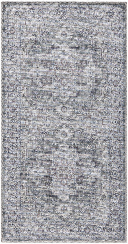 Nourison New Concept Ivory & Grey Machine Washable Rug - 2' x 3'9"