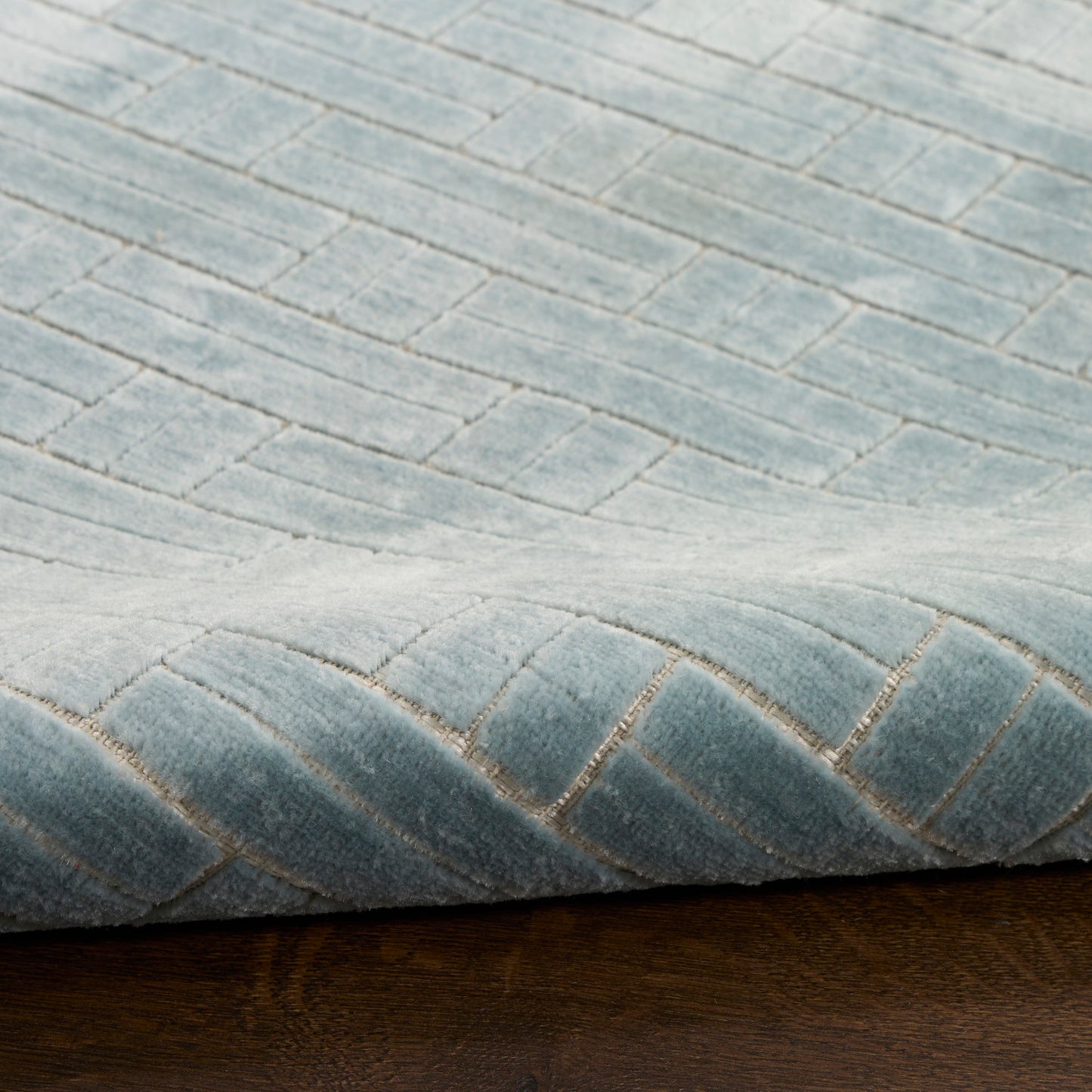 Nourison Charm Blue & Ivory Pet Friendly Machine Washable Rug - Texture