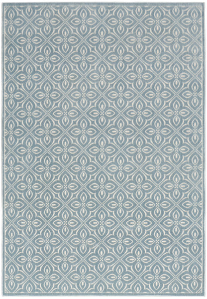 Nourison Charm Blue & Ivory Pet Friendly Machine Washable Rug - 5' x 7'