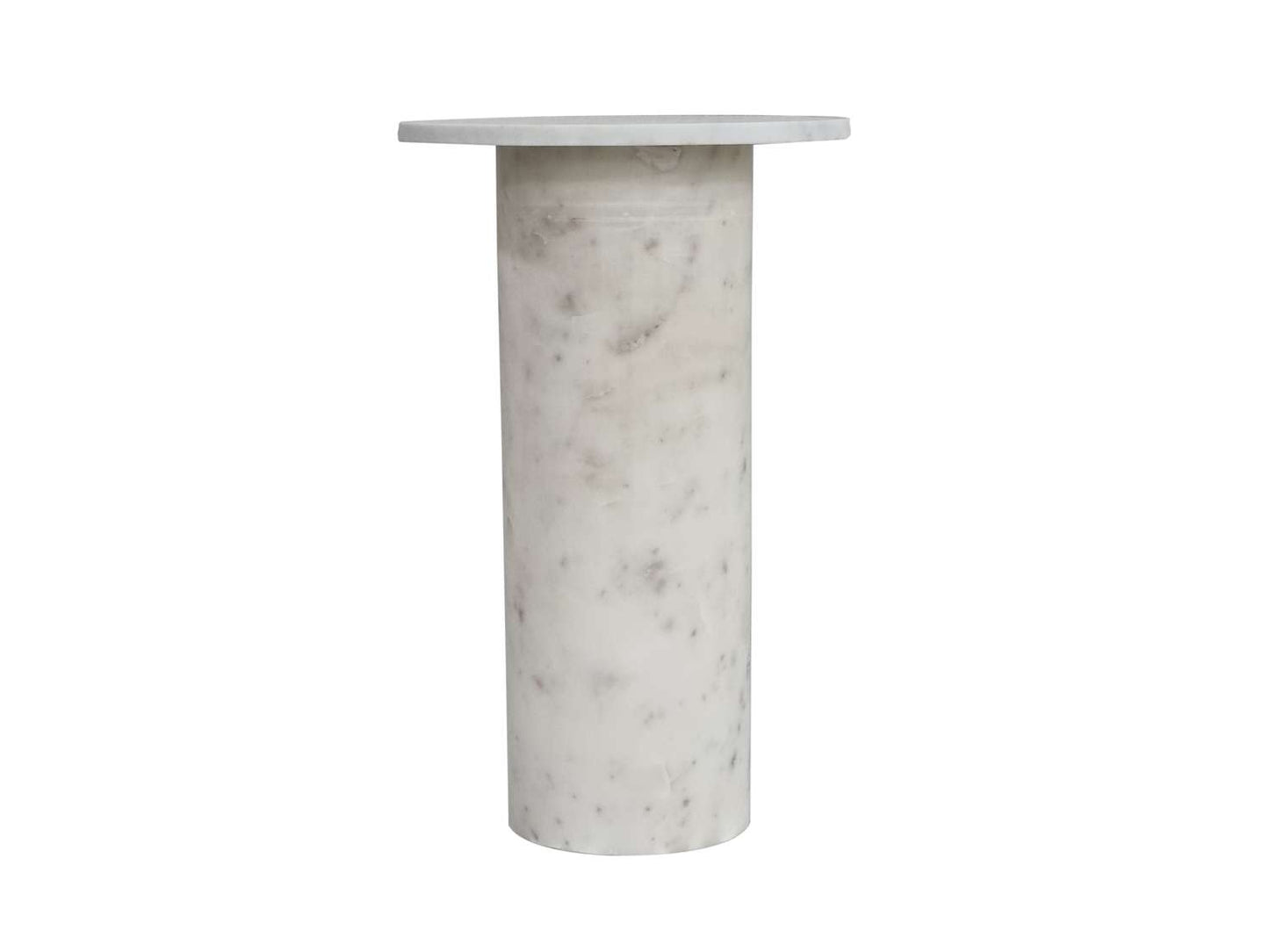 Claude White Accent Table - Straight On