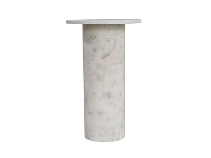Claude White Accent Table - Straight On