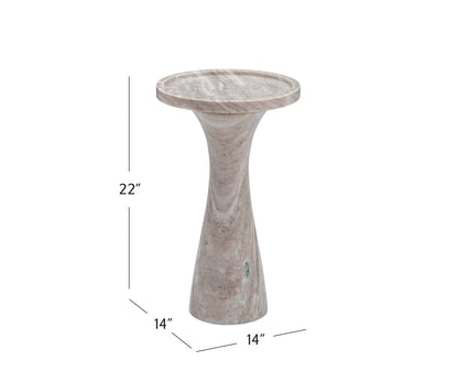 Baird Beige Accent Table - Dimensional