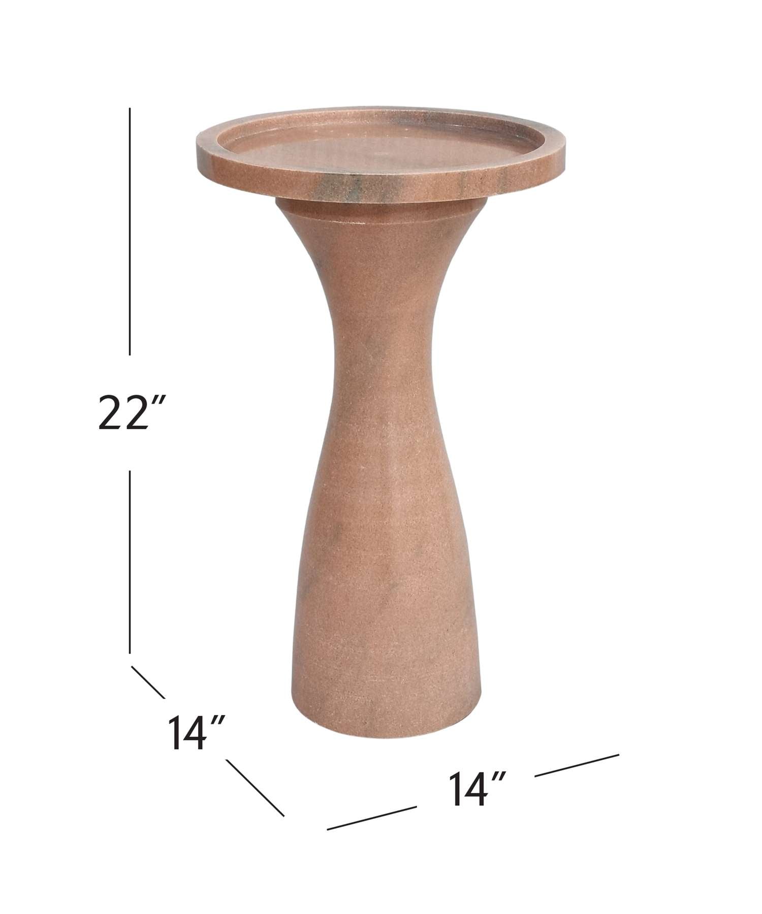 Baird Clay Accent Table - Dimensional