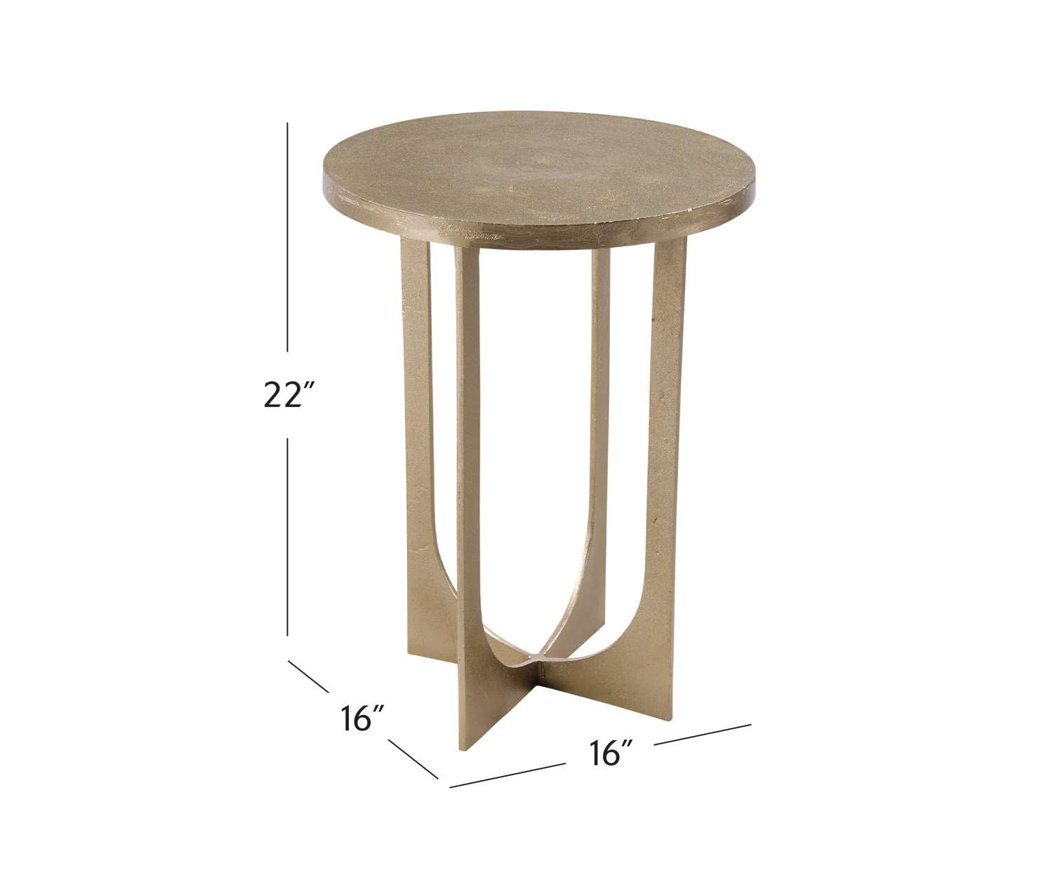 Ava Accent Table - Dimensional