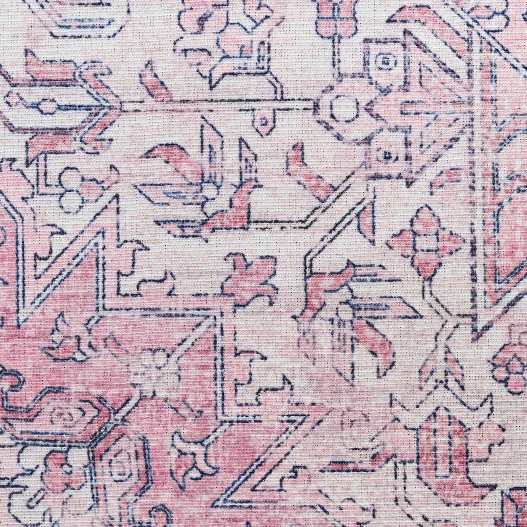 Nourison Pink Machine Washable Rug - Swatch