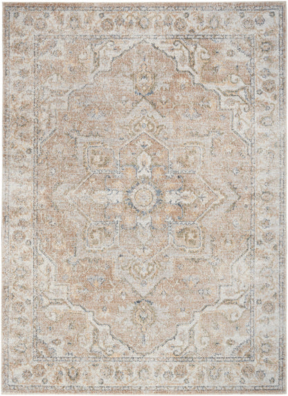 Nourison Astra Beige Pet Friendly Machine Washable Rug - 5'3" x 7'