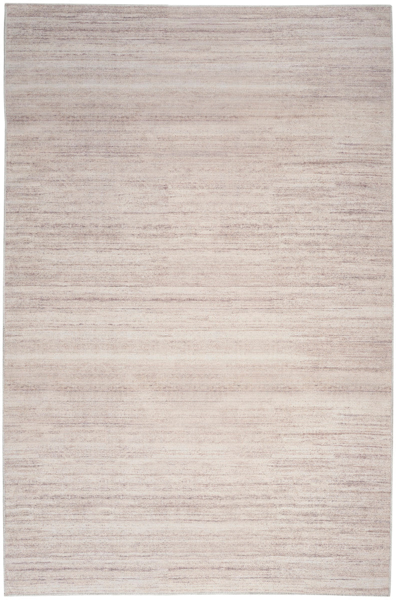 Nourison Essentials Loom Woven Ivory & Mocha Machine Washable Rug - 5'3" x 7'3"