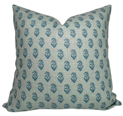 Rajmata Tonal Pillow in Blue/Blue