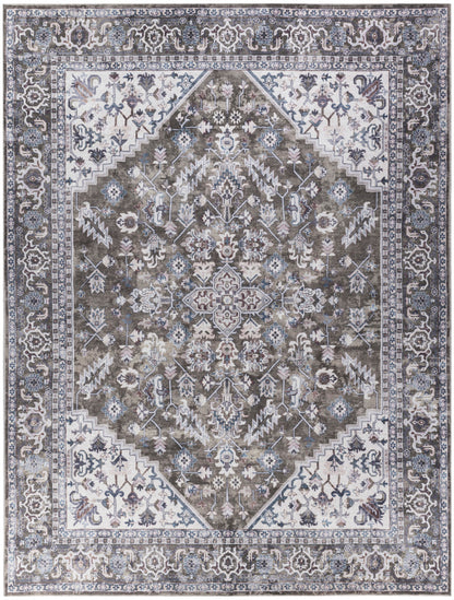 Nourison New Concept Olive & Ivory Machine Washable Rug - 10' x 14'