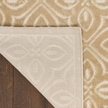 Nourison Charm Beige & Ivory Pet Friendly Machine Washable Rug - Corner