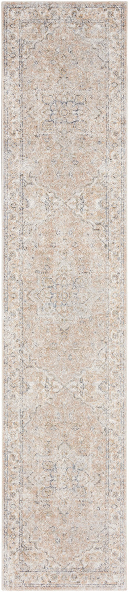 Nourison Astra Beige Pet Friendly Machine Washable Rug - 2'2" x 8'