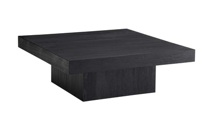 Padula 14" Matte Black Coffee Table with Mango Veneers - Angle