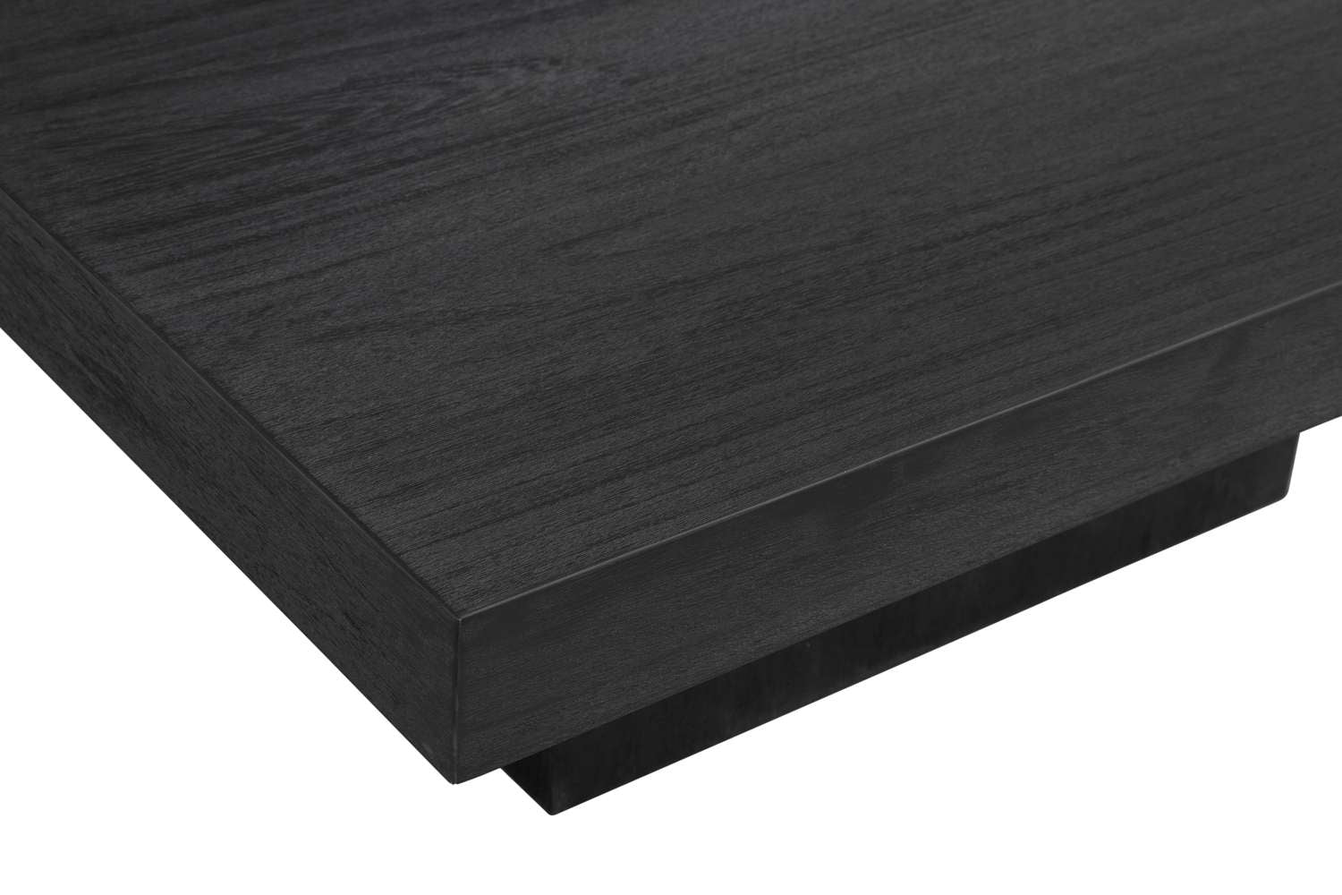 Padula 14" Matte Black Coffee Table with Mango Veneers - Detail
