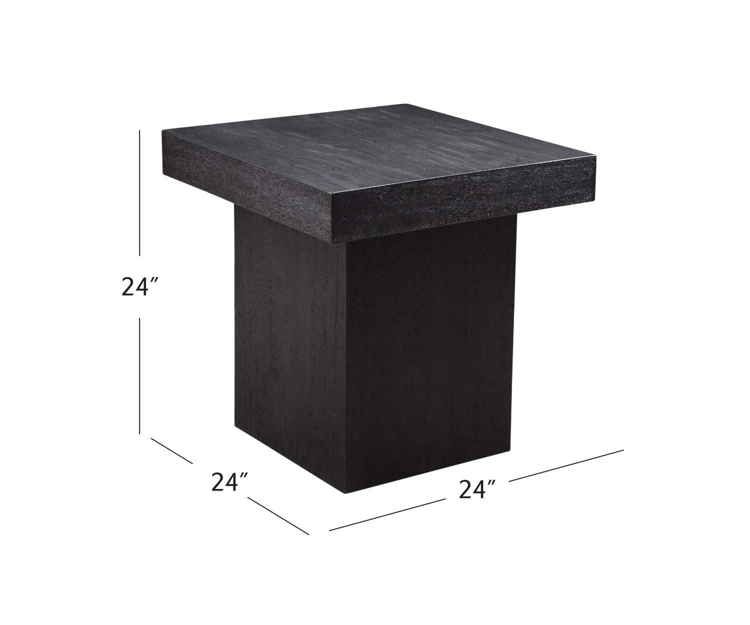 Padula Large End Table - Dimensional