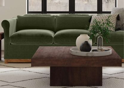 Padula 14" Modern Brown Oak Coffee Table with solid wood and Mango Veneers - Additional